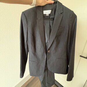 Calvin Klein Dark Gray Heather Pantsuit